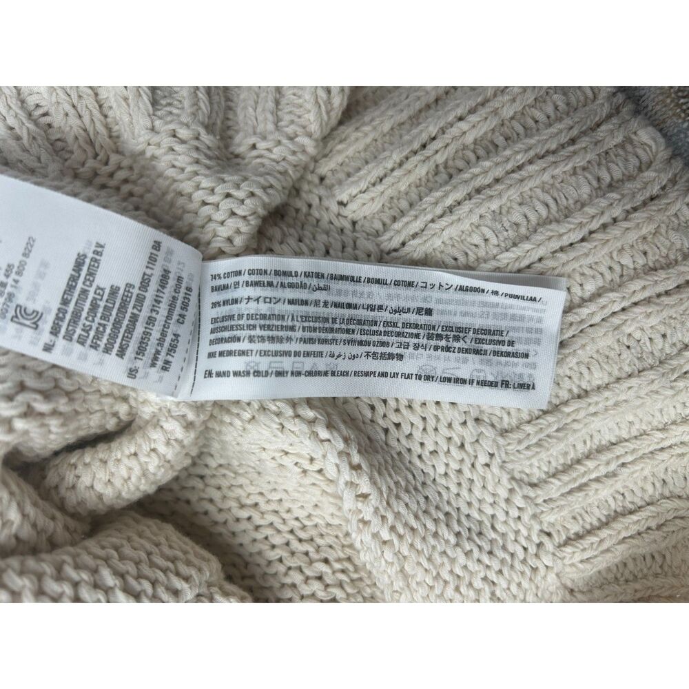 Vintage Abercrombie & Fitch Cream V-Neck Knit Costal Cardigan Sweater XS - Picture 2 of 5